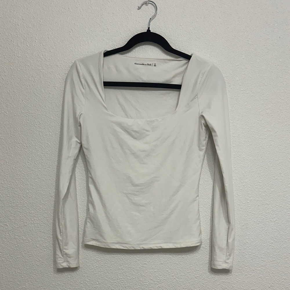 Abercrombie White Long Sleeve Top